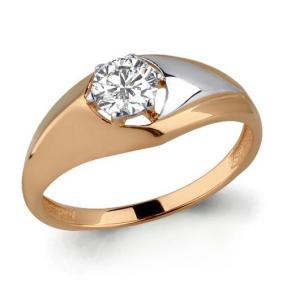 Золотое кольцо AQUAMARINE 66369 с Swarovski 66369 фото