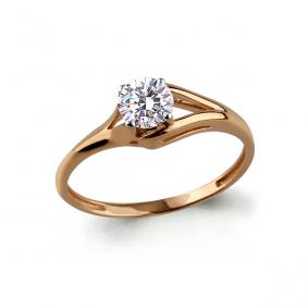 Золотое кольцо AQUAMARINE 66374 с Swarovski 66374 фото