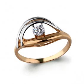 Золотое кольцо AQUAMARINE 66384 66384 фото