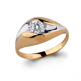 Золотое кольцо AQUAMARINE 66395 с Swarovski 66395 фото