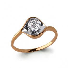 Золотое кольцо AQUAMARINE 66398 66398 фото