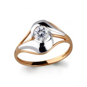 Золотое кольцо AQUAMARINE 66399 66399 фото