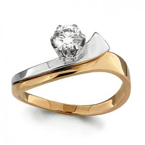 Золотое кольцо AQUAMARINE 66406 66406 фото