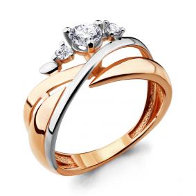 Золотое кольцо AQUAMARINE 66447 с Swarovski 66447 фото