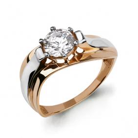 Золотое кольцо AQUAMARINE 66472 с Swarovski 66472 фото