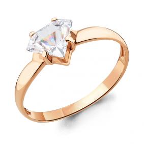 Золотое кольцо AQUAMARINE 66479 с фианитом 66479 фото