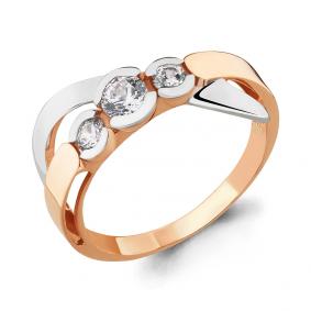 Золотое кольцо AQUAMARINE 66486 с Swarovski 66486 фото