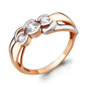 Золотое кольцо AQUAMARINE 66487 с Swarovski 66487 фото