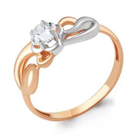 Золотое кольцо AQUAMARINE 66503 с Swarovski 66503 фото