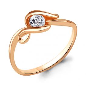 Золотое кольцо AQUAMARINE 66551 с Swarovski 66551 фото