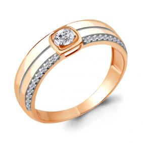 Золотое кольцо AQUAMARINE 66564А с фианитом и Swarovski 66564А фото