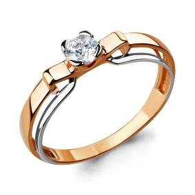 Золотое помолвочное кольцо AQUAMARINE с Swarovski 66571 66571 фото