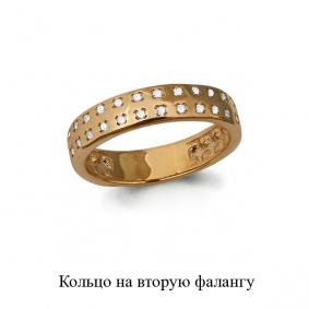 Золотое кольцо AQUAMARINE 67503А с фианитом 67503А фото