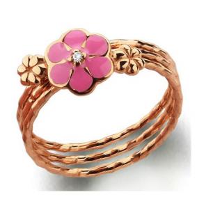 Золотое кольцо AQUAMARINE 67534 с фианитом и эмалью 67534 фото