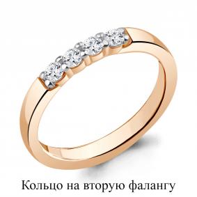 Золотое кольцо AQUAMARINE 67546 с фианитом 67546 фото