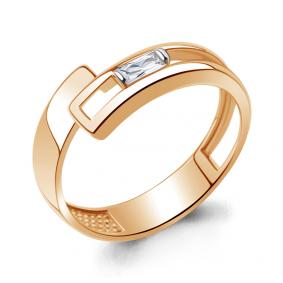 Золотое кольцо AQUAMARINE 67837 с фианитом 67837 фото
