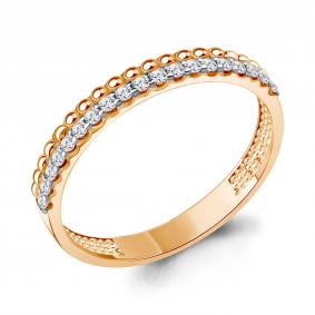 Золотое кольцо AQUAMARINE 67913А с фианитом 67913А фото