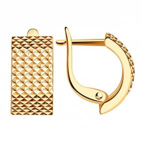 Золотые серьги Золотые узоры 68-0059 68-0059 фото