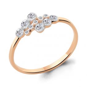Золотое кольцо AQUAMARINE 68036А с фианитом 68036А фото