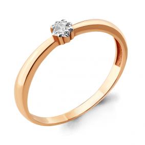 Золотое кольцо AQUAMARINE 68156 с фианитом 68156 фото