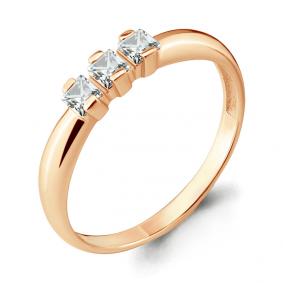 Золотое кольцо AQUAMARINE 68158 с фианитом 68158 фото