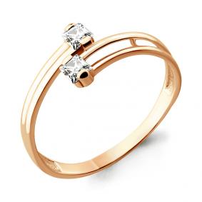 Золотое кольцо AQUAMARINE 68166 с фианитом 68166 фото