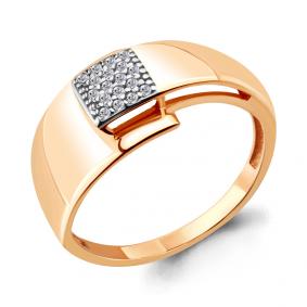 Золотое кольцо AQUAMARINE 68220А с фианитом 68220А фото