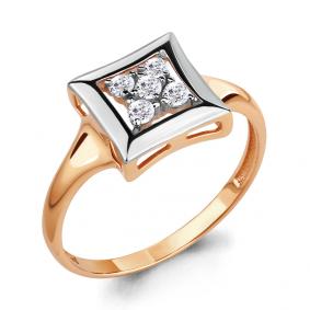 Золотое кольцо AQUAMARINE 68267 с фианитом 68267 фото