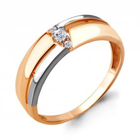 Золотое кольцо AQUAMARINE 68275 с фианитом 68275 фото