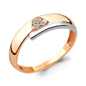 Золотое кольцо AQUAMARINE 68277 с фианитом 68277 фото