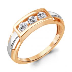 Золотое кольцо AQUAMARINE 68330А с фианитом 68330А фото