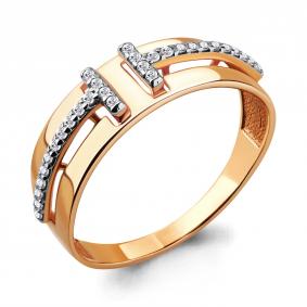 Золотое кольцо AQUAMARINE 68386А с фианитом 68386А фото