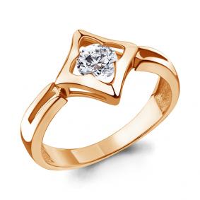 Золотое кольцо AQUAMARINE 68549 с фианитом 68549 фото