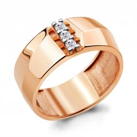 Золотое кольцо AQUAMARINE 68659 с фианитом 68659 фото