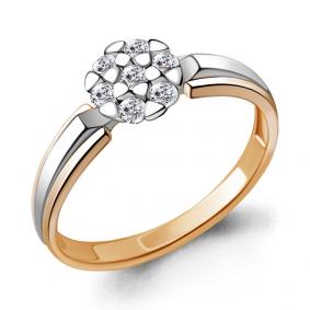 Золотое кольцо AQUAMARINE 68685А-1 с фианитом 68685А-1 фото