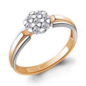 Золотое кольцо AQUAMARINE 68685А с фианитом 68685А фото