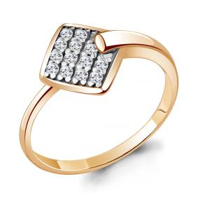 Золотое кольцо AQUAMARINE 68752А с фианитом 68752А фото