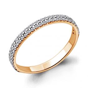 Золотое кольцо AQUAMARINE 68770А с фианитом 68770А фото