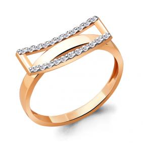 Золотое кольцо AQUAMARINE 68836А с фианитом 68836А фото