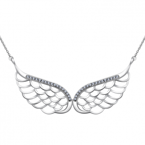 Колье из белого золота Александра 70037сб с фианитом 70037сб фото