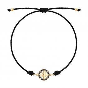 Золотой браслет SOKOLOV 7050024 с чёрным бриллиантом 7050024 фото