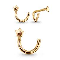 Золотой пирсинг AQUAMARINE 70526 70526 фото