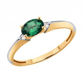 Золотое кольцо SOKOLOV 71-00346 с топазом и сапфиром 71-00346 фото