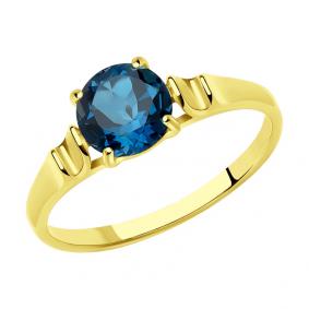 Кольцо из лимонного золота SOKOLOV 714488-2 с Лондон топазом 714488-2 фото