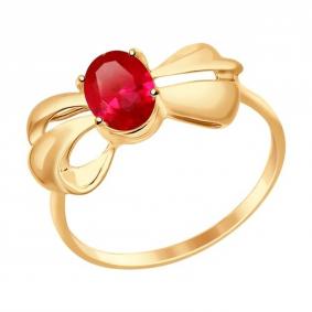 Золотое кольцо SOKOLOV 714705 с рубиновым корундом 714705 фото
