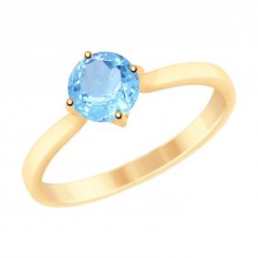 Золотое кольцо SOKOLOV 715089 с топазом 715089 фото