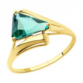 Кольцо из лимонного золота SOKOLOV 715199-2 с кварцем 715199-2 фото