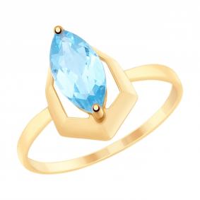 Золотое кольцо SOKOLOV 715306 с топазом 715306 фото