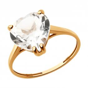 Золотое кольцо SOKOLOV 716383 с горным хрусталём 716383 фото