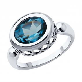 Золотое кольцо SOKOLOV 716393-3 с Лондон топазом 716393-3 фото